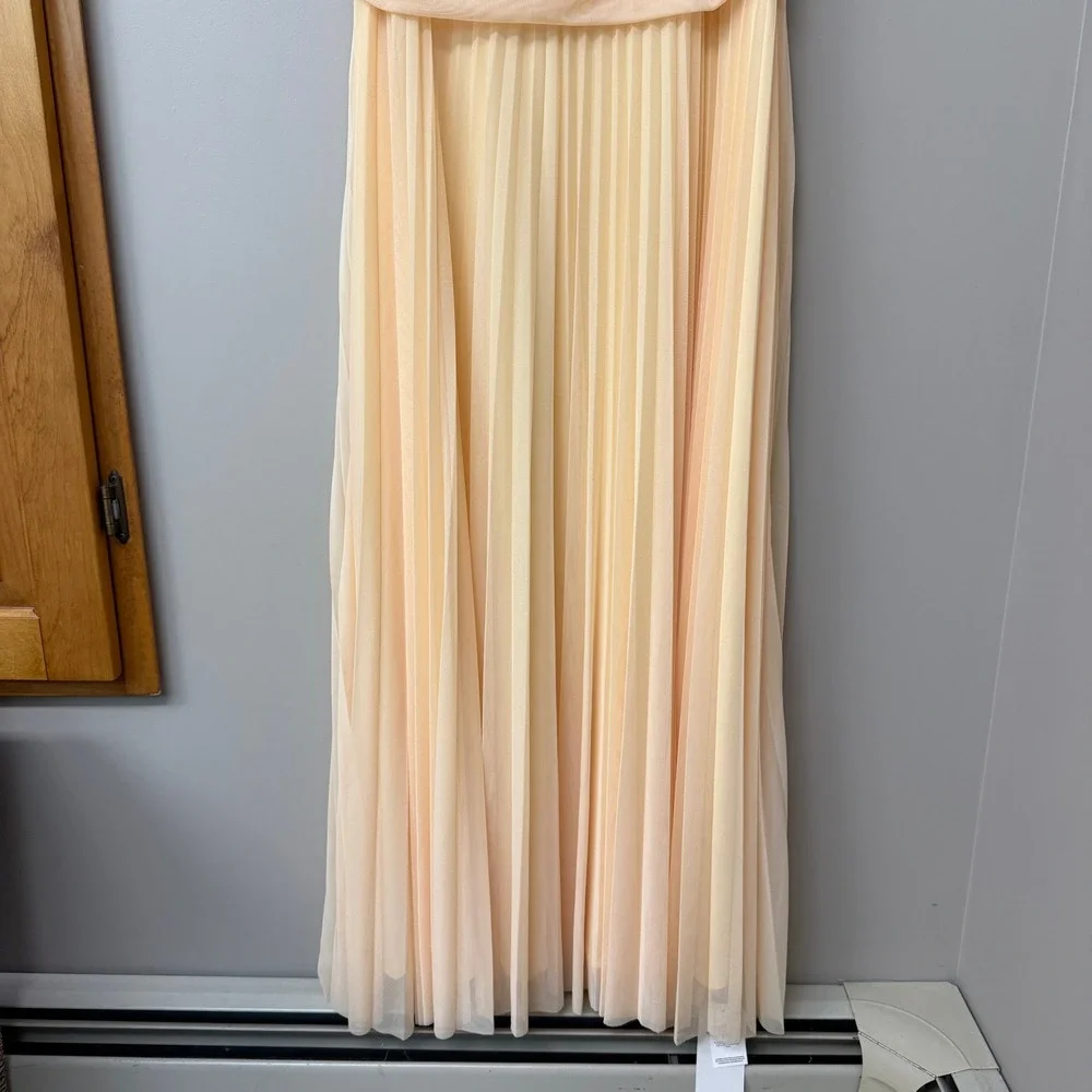 Abercrombie & Fitch Giselle Drop-Waist Maxi Dress Butter Yellow Size Large Tall